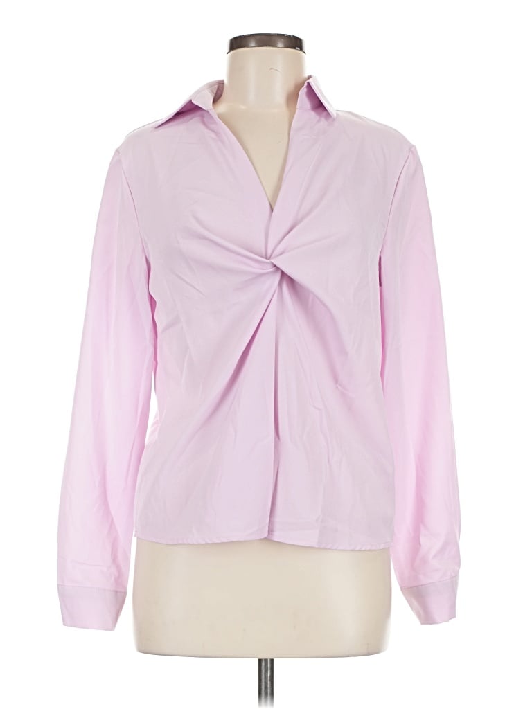 Pre-owned Shein Long Sleeve Blouse In Pink