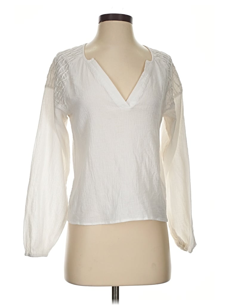 Pre-owned Koko + Mason Long Sleeve Blouse In Ivory