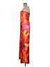 Shein Print Orange Cocktail Dress Size L - photo 5