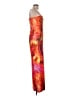 Shein Print Orange Cocktail Dress Size L - photo 4