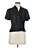 Unbranded Metallic Black Short Sleeve Blouse Size MedEstimated - photo 1