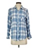Well Worn 100% Viscose Plaid Blue Long Sleeve Button-Down Shirt Size S - photo 1