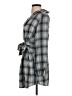 Unbranded 100% Polyester Plaid Gray Casual Dress Size S - photo 5