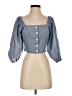Assorted Brands 100% Cotton Blue 3/4 Sleeve Blouse Size S - photo 1