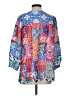 John Mark Blue 3/4 Sleeve Blouse Size S - photo 2