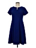 Alyx Solid Blue Casual Dress Size 6 - photo 1