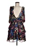 Slate & Willow 100% Polyester Floral Blue Cocktail Dress Size M - photo 1