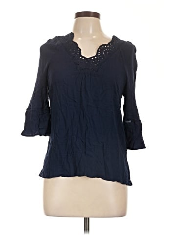 Pale Sky 3/4 Sleeve Blouse (view 1)