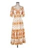 Maison Tara Paisley Orange Casual Dress Size 4 - photo 1