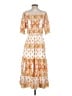 Maison Tara Paisley Orange Casual Dress Size 4 - photo 2