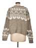 Aqua 100% Acrylic Chevron-herringbone Tan Pullover Sweater Size L - photo 2