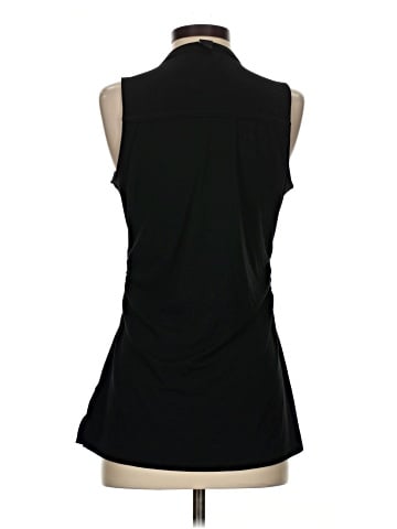 White House Black Market Sleeveless Button-Down Shirt (view 2)
