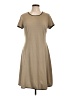 En Focus Studio Solid Tan Casual Dress Size 10 - photo 1