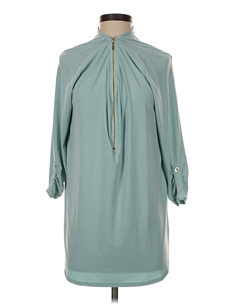 Pre-owned Zenana 3/4 Sleeve Blouse In Teal