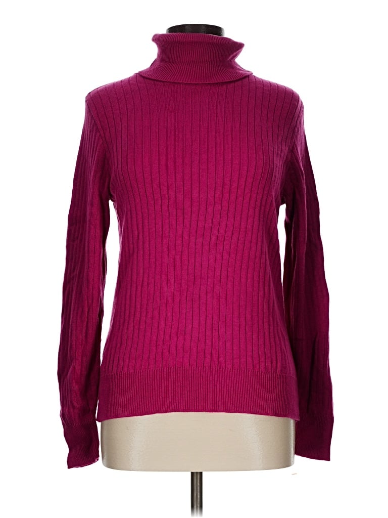 Pre-owned Assorted Brands Turtleneck Sweater In Burgundy