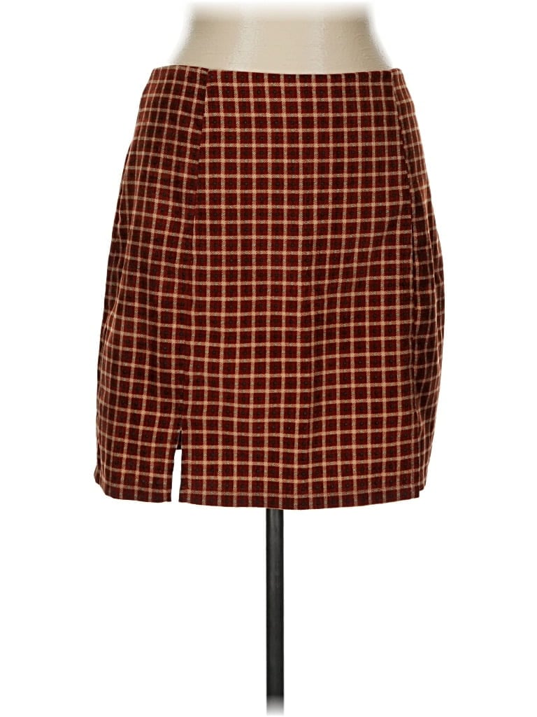 Pre-owned Romwe Casual Skirt In Brown
