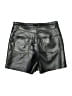 Wilfred 100% Polyurethane Metallic Silver Black Shorts Size 8 - photo 2