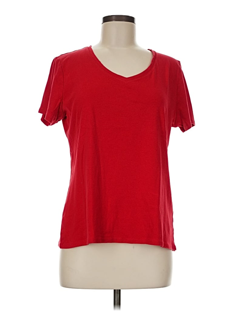 Pre-owned Croft & Barrow Short Sleeve T-shirt In Red