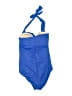 Lands' End Solid Blue One Piece Swimsuit Size 6 - photo 2