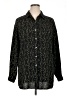 Liz Claiborne Collection 100% Polyester Floral Black Long Sleeve Blouse Size 14 - photo 1