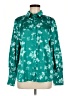 Halogen Print Green Long Sleeve Blouse Size M - photo 1