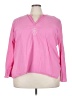 Mossimo 100% Cotton Pink Long Sleeve Blouse Size 3X (estimated) - photo 1