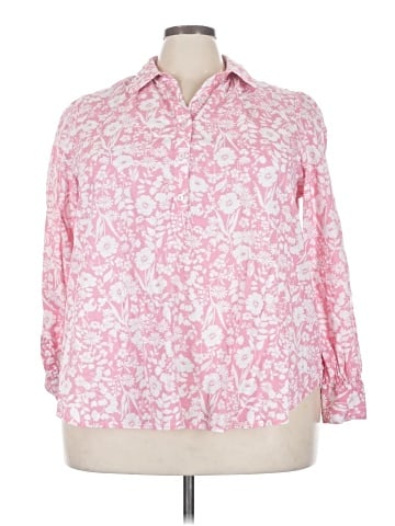 Lane Bryant 3/4 Sleeve Button-Down Shirt (view 1)