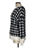 Ann Taylor LOFT 100% Nylon Houndstooth Silver White Pullover Sweater Size L - photo 5