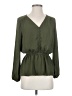 a.n.a. A New Approach 100% Polyester Green 3/4 Sleeve Blouse Size XS - photo 1