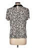 CeCe Animal Print Ivory Short Sleeve Blouse Size L - photo 2