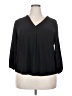 TWO by Vince Camuto Black 3/4 Sleeve Blouse Size XXL - photo 1
