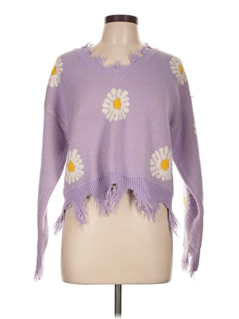 Pre-owned Shein Pullover Sweater In Purple