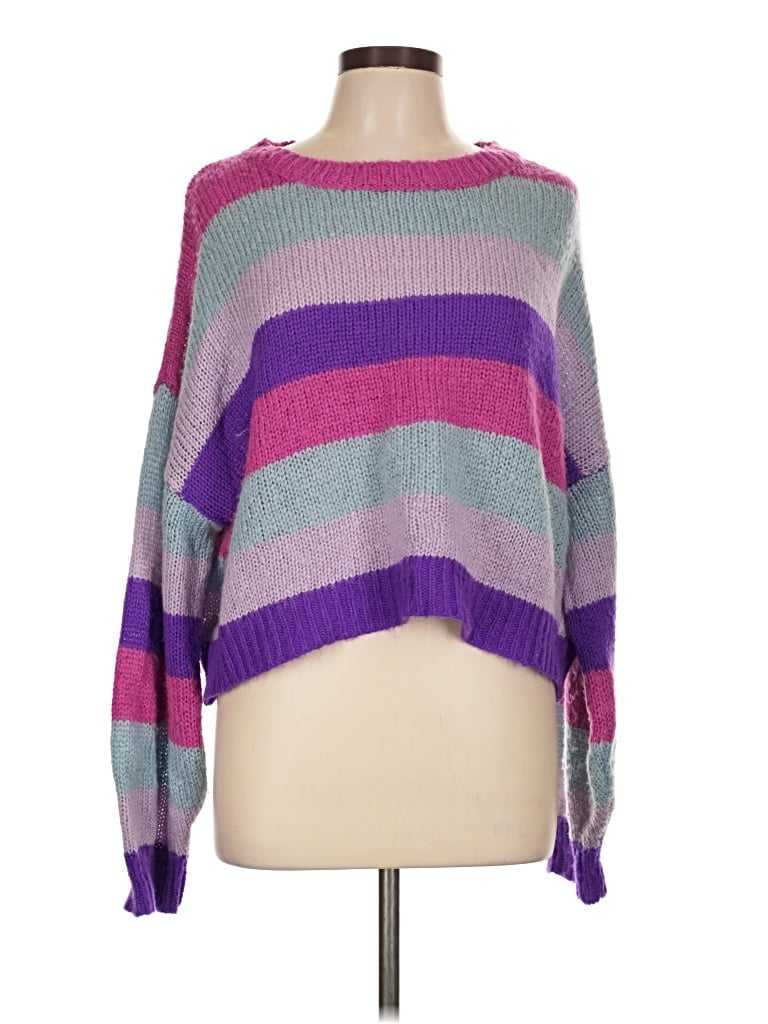 Pre-owned Shein Pullover Sweater In Purple