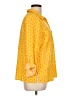 NY Collection Polka Dots Yellow Long Sleeve Blouse Size L - photo 4