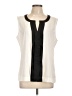 Calvin Klein 100% Polyester Ivory Sleeveless Blouse Size L - photo 1
