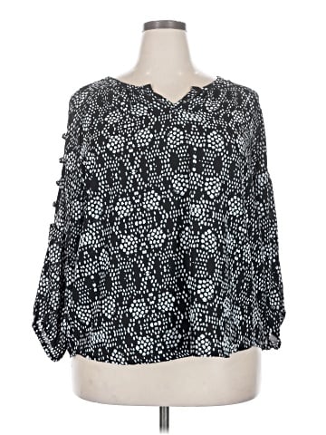 Always Indigo 3/4 Sleeve Blouse (view 1)
