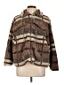 BKE 100% Polyester Stripes Brown Faux Fur Jacket Size L - photo 1