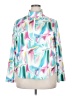 Chico's Print Teal Jacket Size XXL (4) - photo 1
