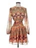 MNG 100% Polyester Paisley Orange Cocktail Dress Size XXS - photo 1
