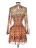 MNG 100% Polyester Paisley Orange Cocktail Dress Size XXS - photo 2