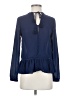 a.n.a. A New Approach 100% Polyester Blue Long Sleeve Blouse Size XS - photo 1