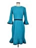 Donna Morgan Teal Cocktail Dress Size 4 - photo 1