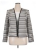 Black Label by Evan Picone Stripes Gray Blazer Size 14 - photo 1
