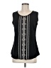 Solitaire 100% Rayon Black Sleeveless Blouse Size M - photo 1