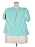 Lane Bryant Teal Short Sleeve Blouse Size 22 - 24 Plus - photo 2