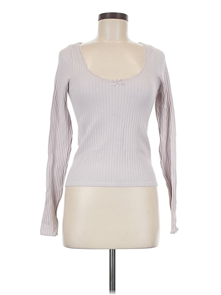 Pre-owned Wild Fable Long Sleeve T-shirt In Gray