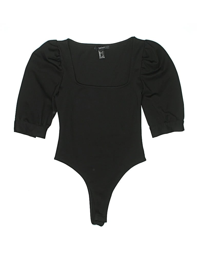 Pre-owned Forever 21 Bodysuit In Black