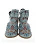 Unbranded Floral Blue Ankle Boots Size 10 - photo 2