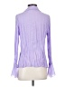 Dialogue 100% Polyester Purple Long Sleeve Blouse Size XS - photo 2