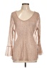 Adiva Tan Long Sleeve Blouse Size L - photo 1